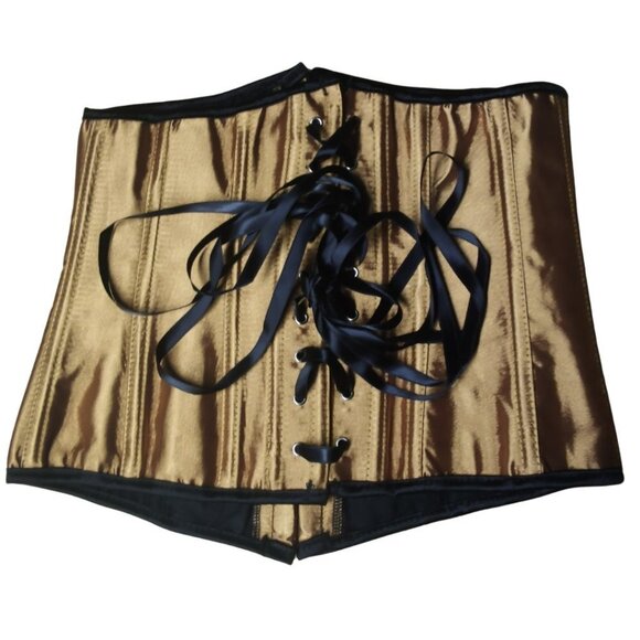 💜 Gold Sparkle Underbust Corset and Thong Set - Picture 4 of 10